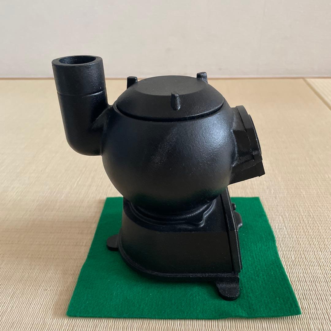 JR ストーブ型オブジェ 黒　ダルマストーブ　JR北海道