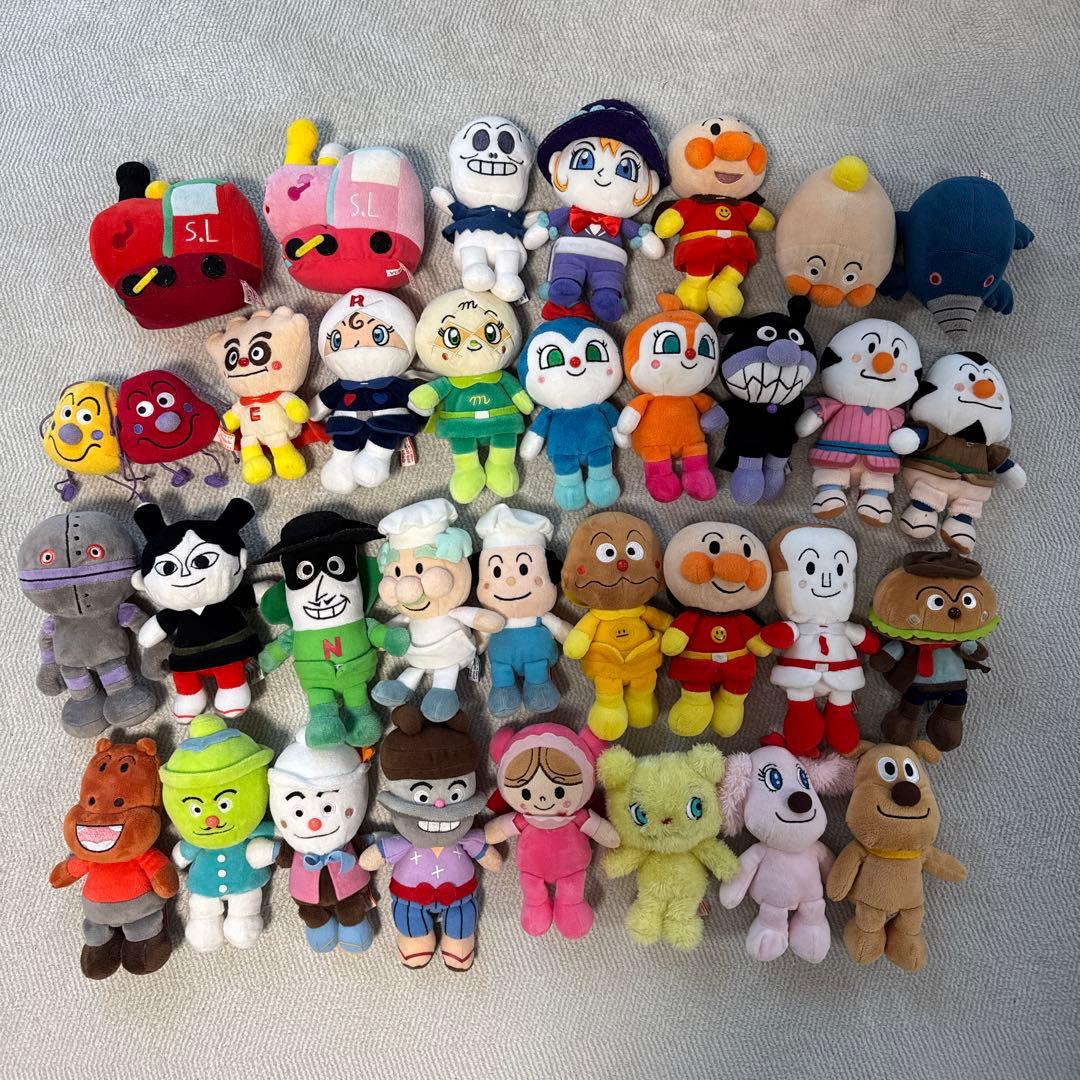 アンパンマン　ぷりちぃビーンズ　ぬいぐるみ　33個セット