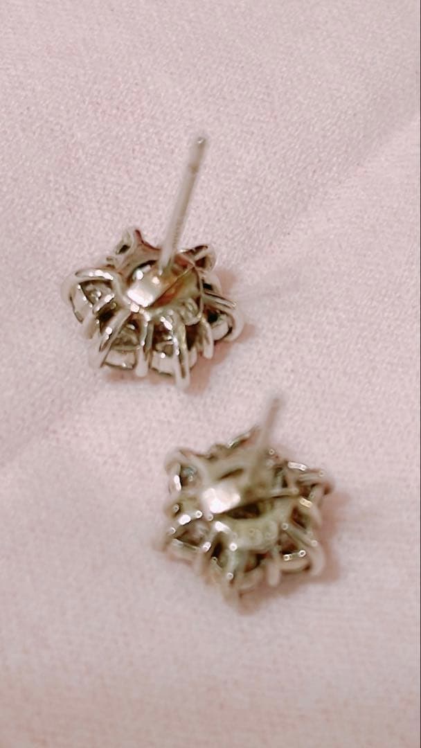 PT900 プラチナ ピアス ダイヤ 0.50 ×2 総重量約2.5g