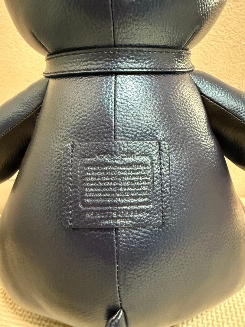 【たーくん】COACH ぬいぐるみ メタリックレザー ベアドール ACE