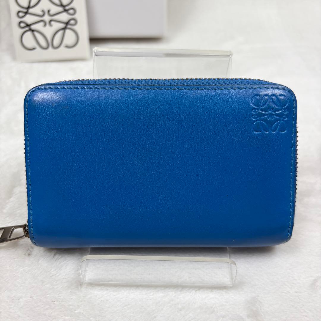 LOEWE ロエベ アナグラム ラウンドファスナー 型押し 財布 ミニ財布