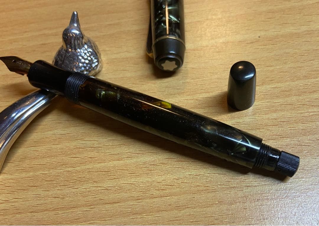 ビンテージ　モンブラン233 1/2 グリーンマーブル万年筆