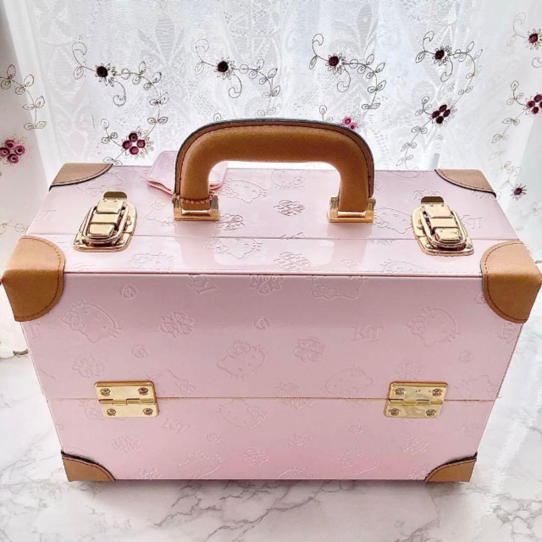 ❤️希少！ハローキティ メイクボックス 25th レトロ 収納 激レア 薔薇ピンク