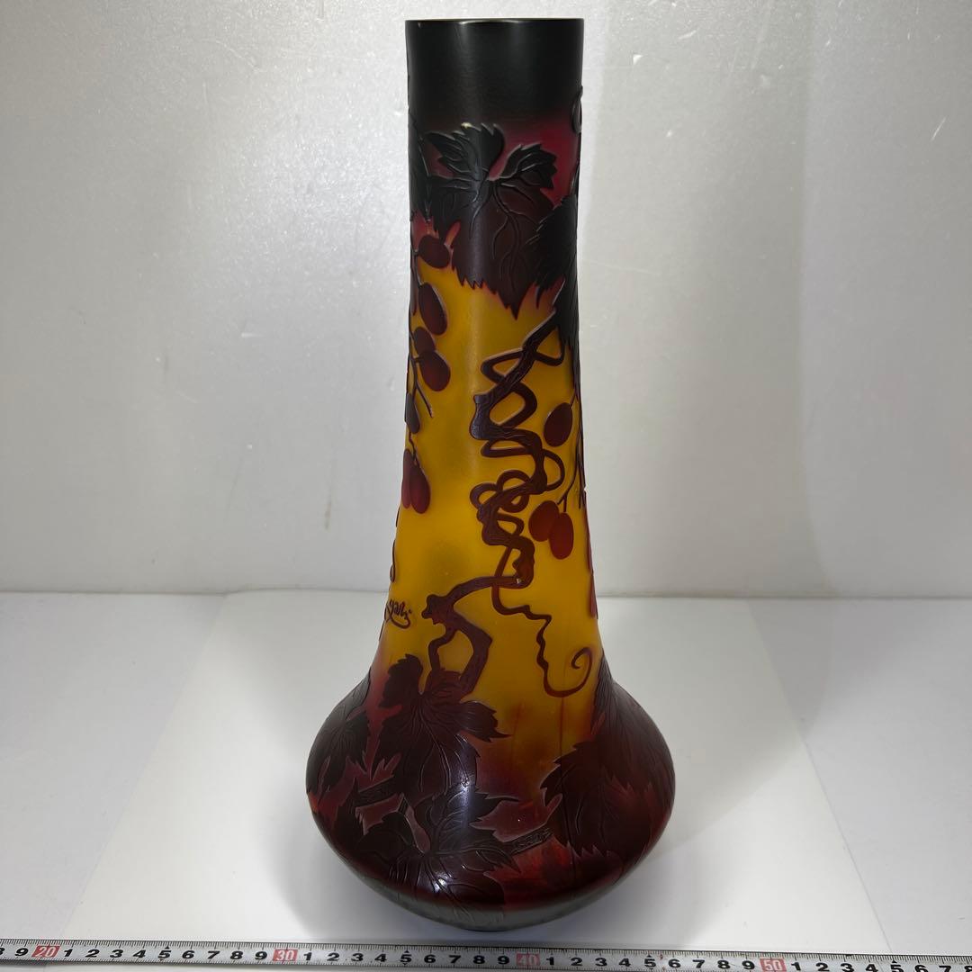エミールガレ風花瓶　タカオ　36㎝　東里7-0816①