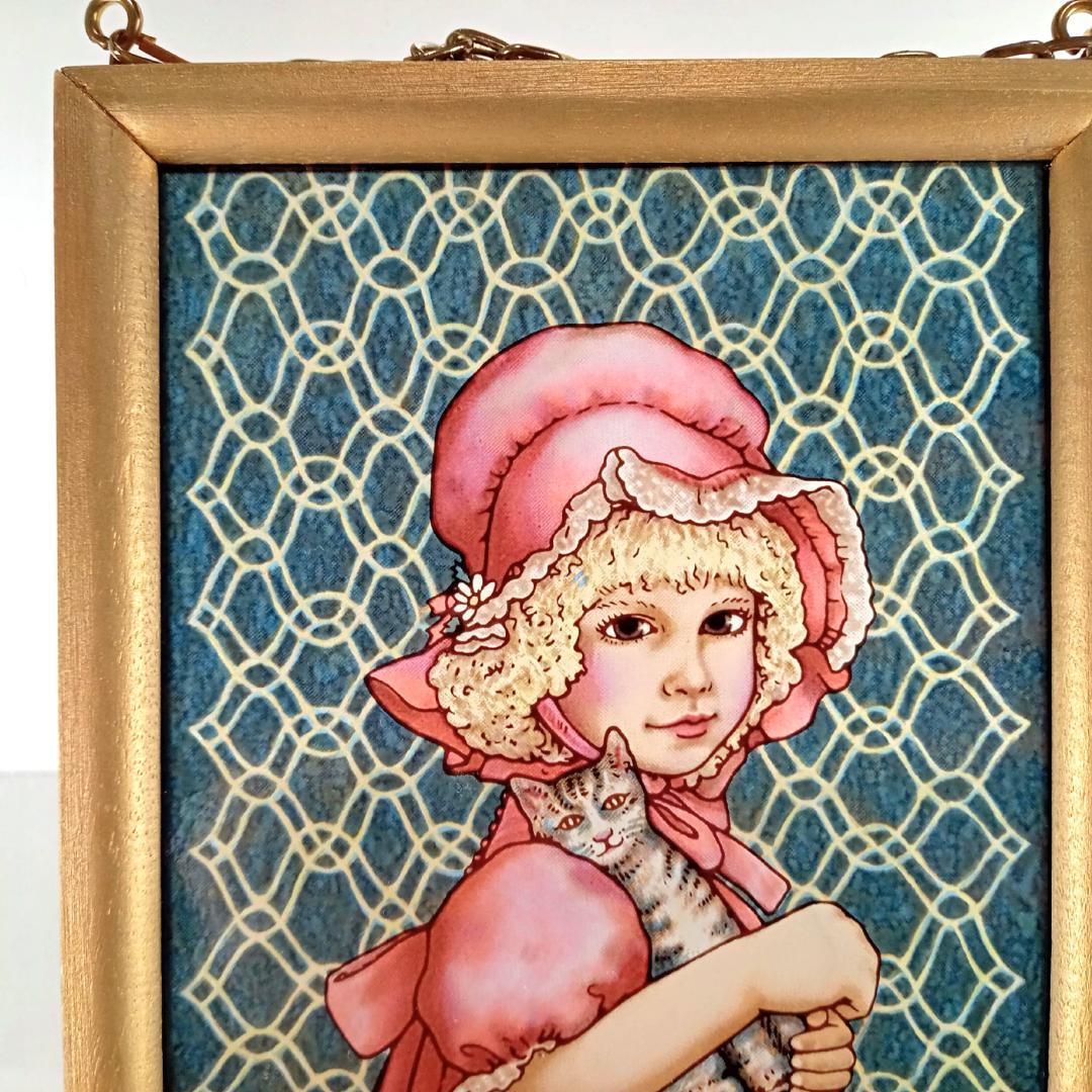 新品ジャン・ハガラ ステンドグラス 少女とお人形 ローレル グラスマスターズ社