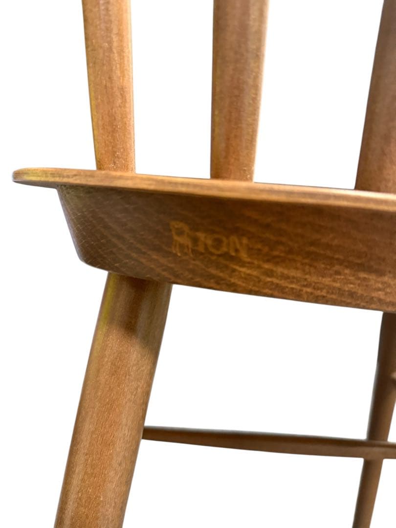 【2脚SET】美品 TON トン ウィンザーチェア カウンターチェアブラウン