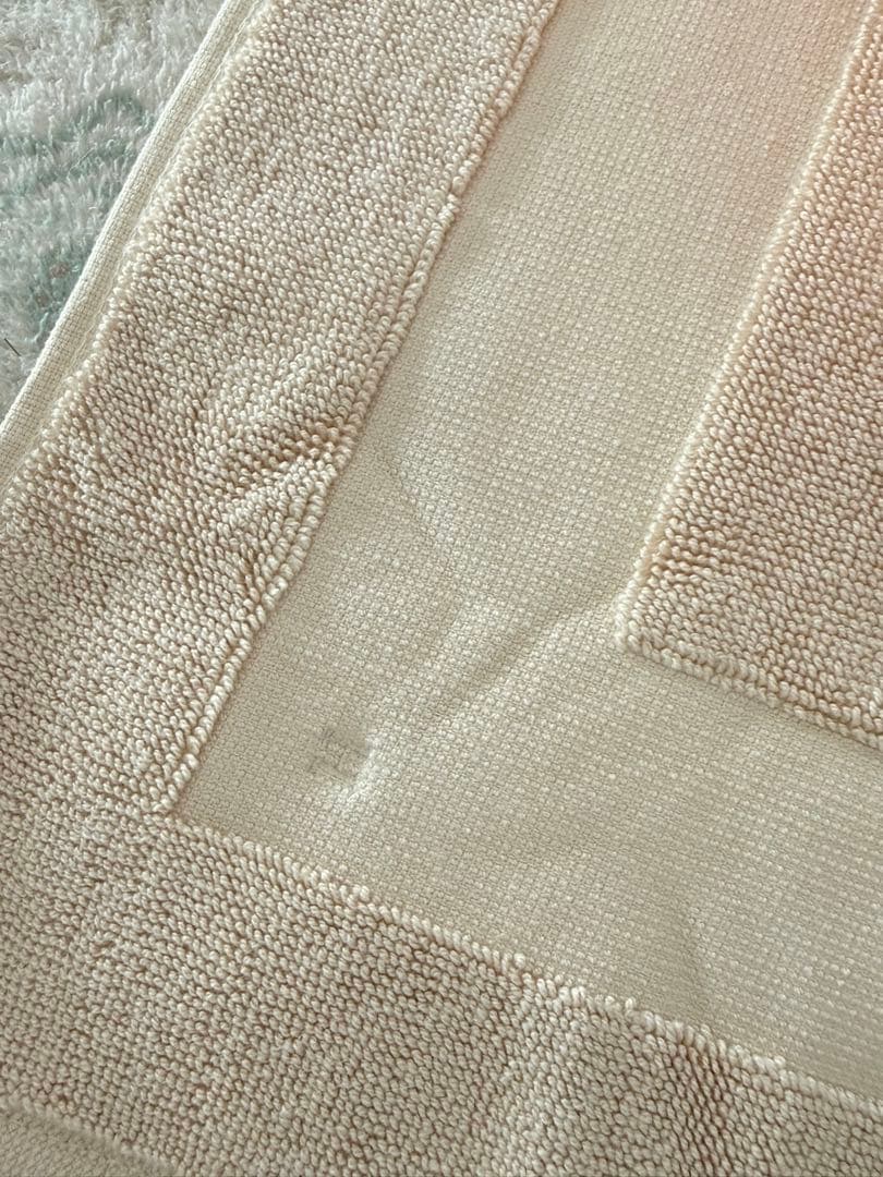 HERMES ベージュ コットン バスマット