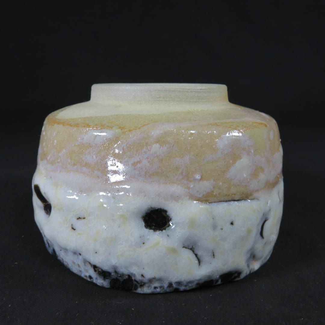 茶碗 天目 志野流し 安祥寿作 在銘 抹茶碗 茶器 茶道具