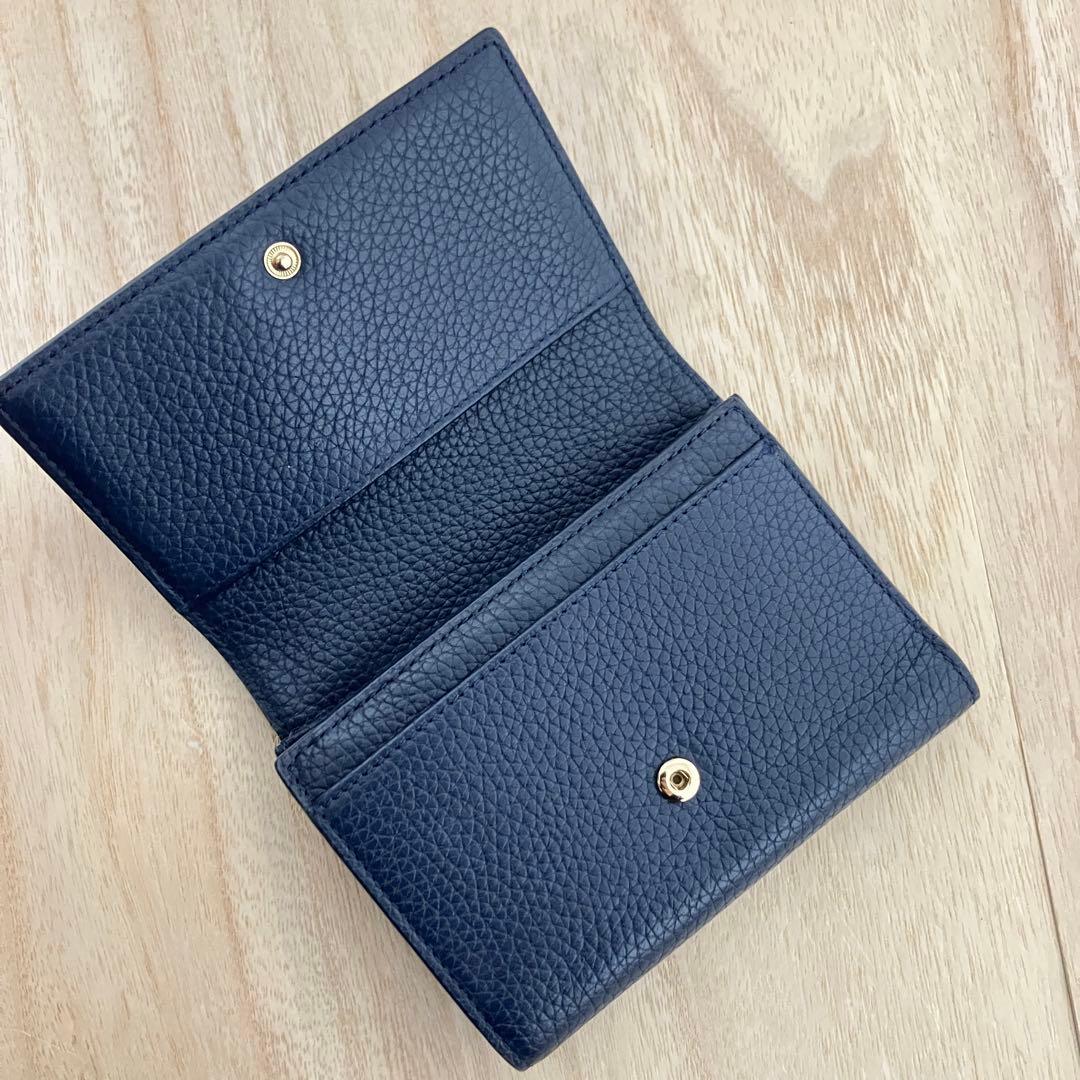 極美品✨ Tory Burch✨トリーバーチ✨大きめ三つ折り✨財布✨ネイビー