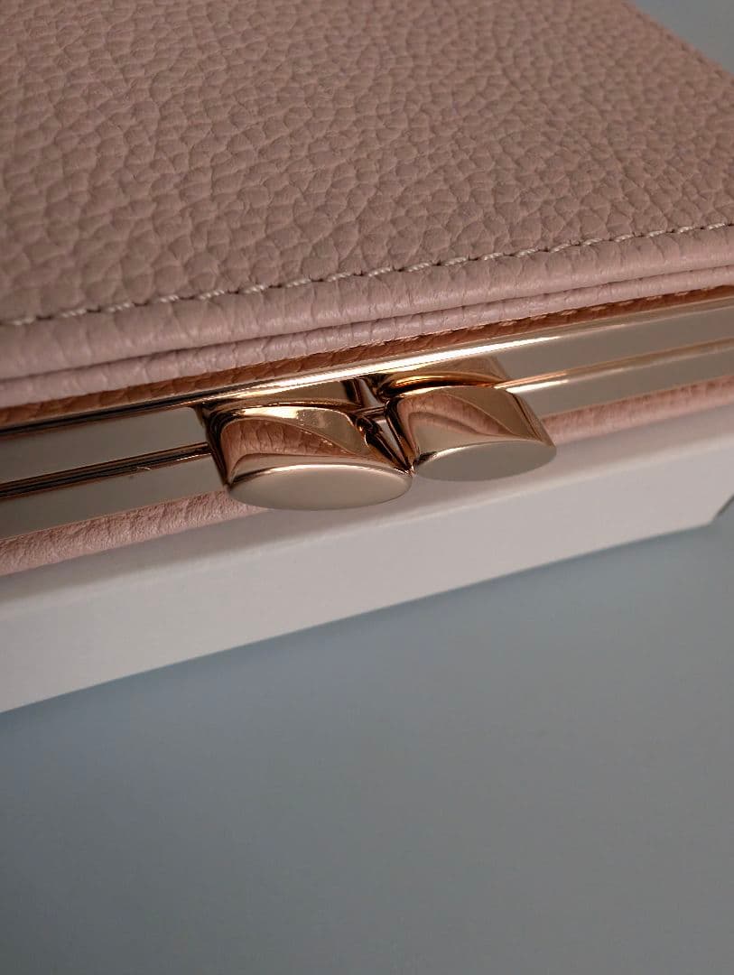 皇居 財布 二つ折り ピンクベージュ