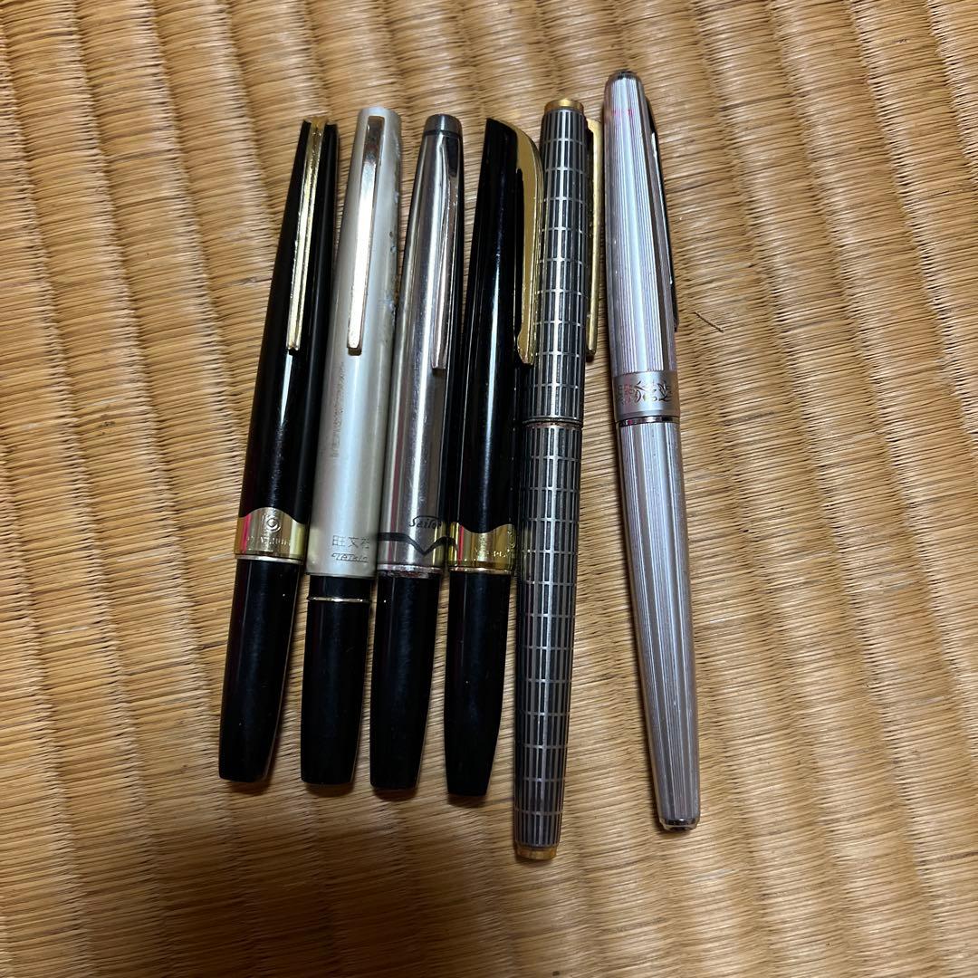 k18 万年筆　文房具　6本セット　k18wg