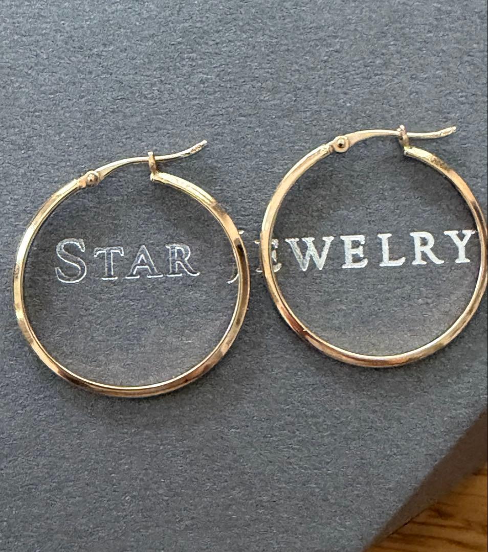 スタージュエリー ✨k10⭐︎フープピアスGOLD✨ギャランティカード有