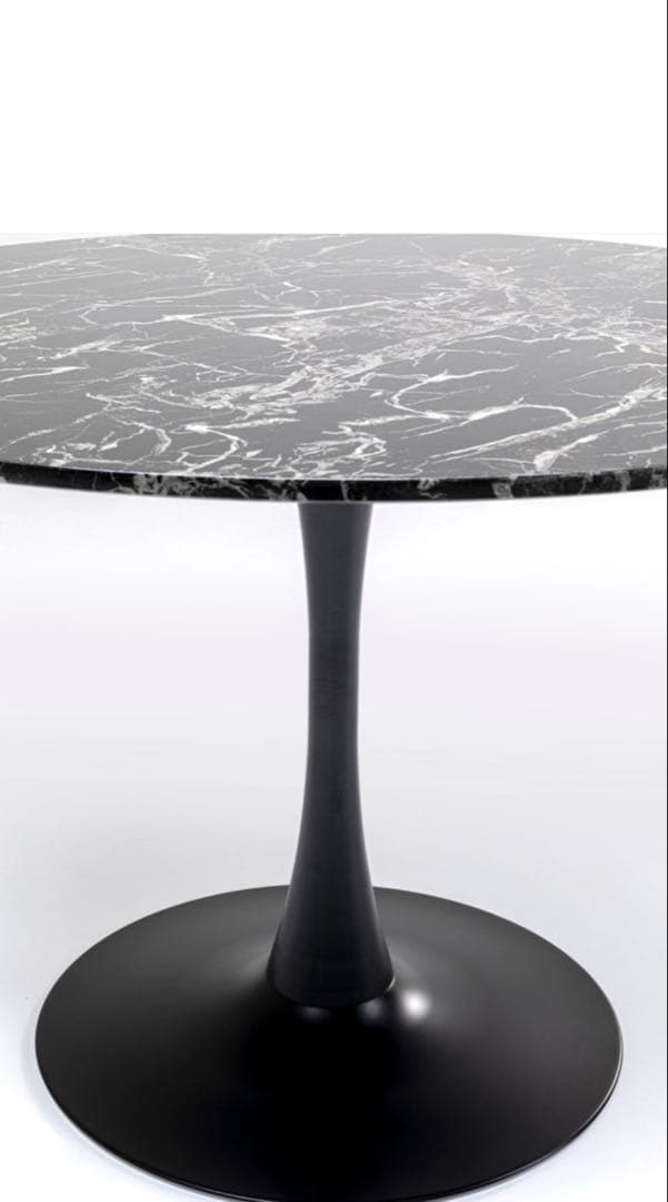 天然大理石　KARE ヴェネトマーブルブラック　直径110cm　テーブル