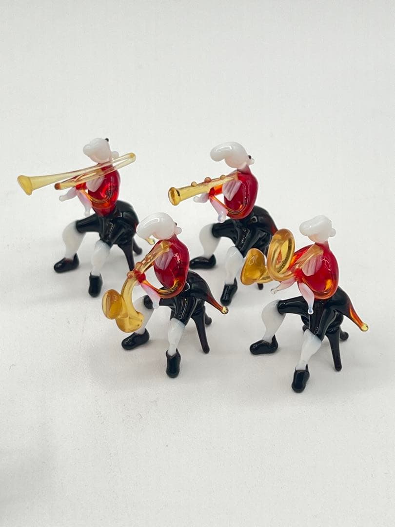 【オーケストラ　置物】ピアノコンチェルト　ガラス細工　台湾製　楽器