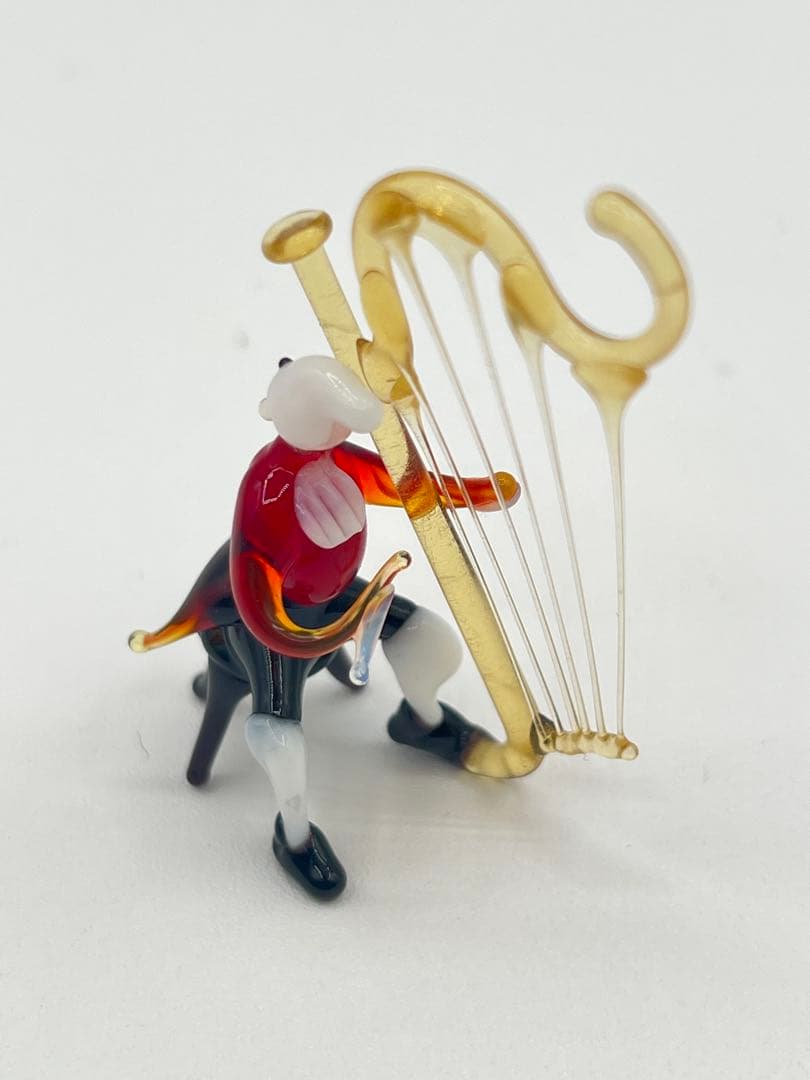 【オーケストラ　置物】ピアノコンチェルト　ガラス細工　台湾製　楽器