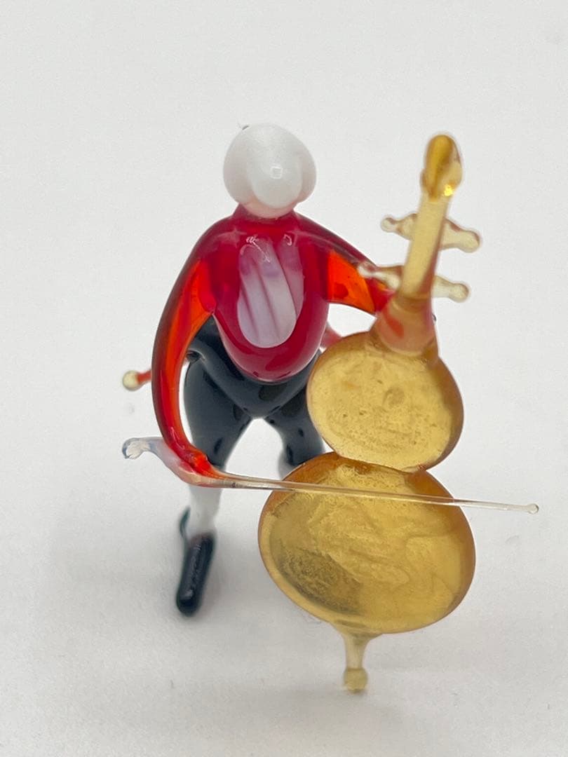 【オーケストラ　置物】ピアノコンチェルト　ガラス細工　台湾製　楽器