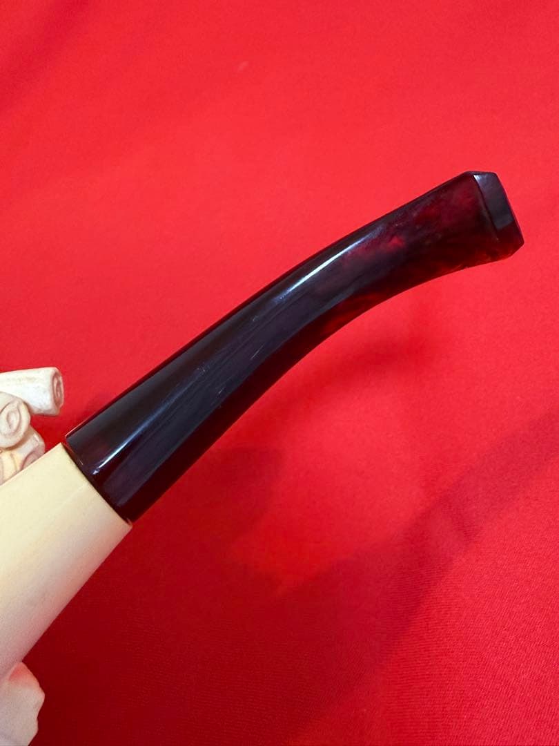 メシャムパイプ ★☆ 海泡石 彫刻 人面 トルコパイプ トルコ 喫煙具 人面彫刻