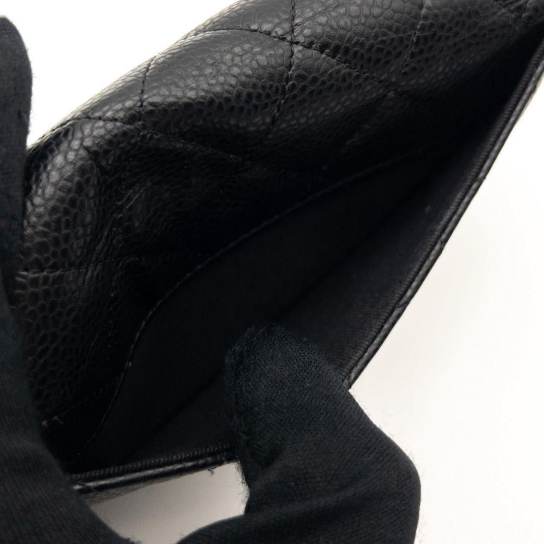 【極美品】CHANEL タイムレスクラシック　三つ折り財布　マトラッセ　黒