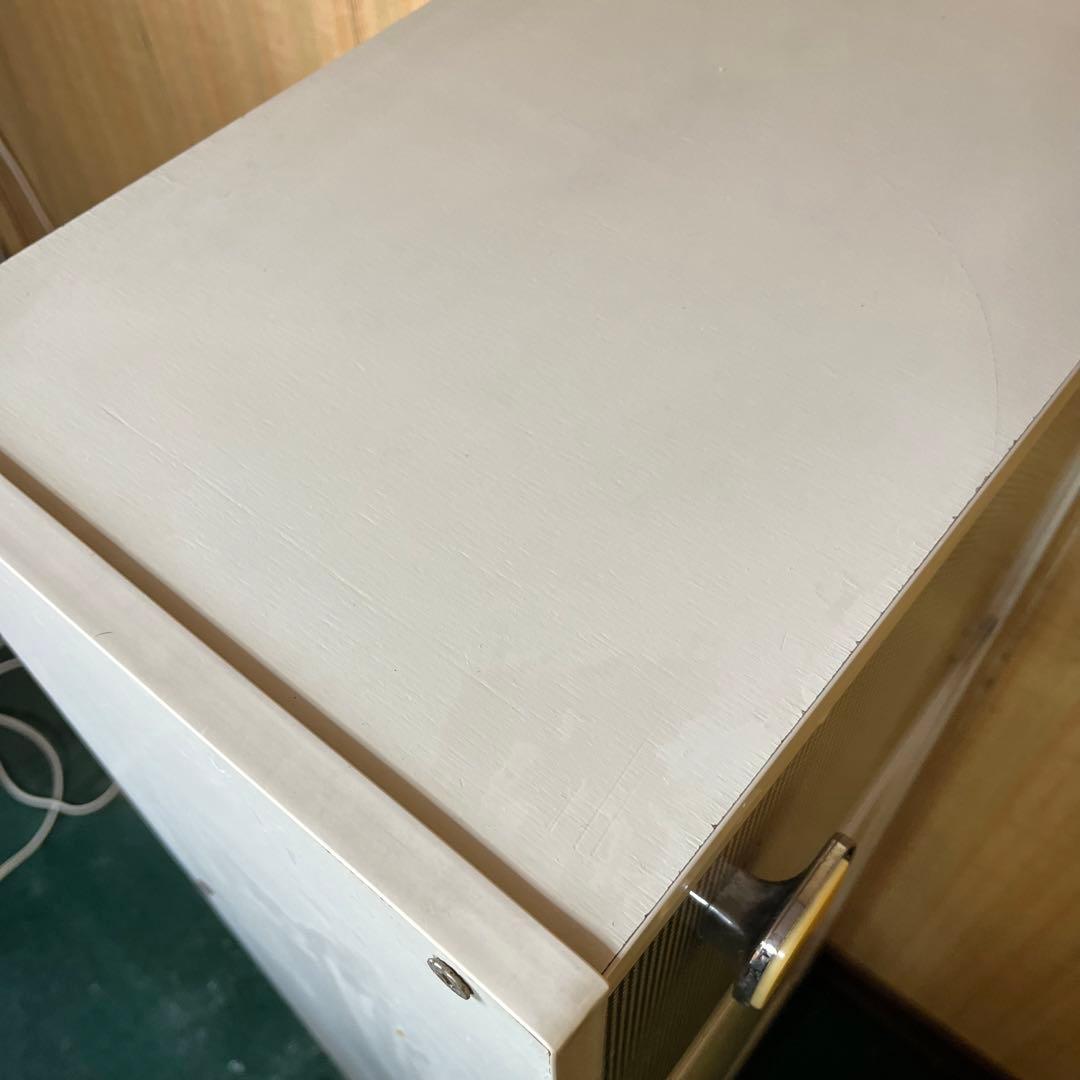 昭和レトロ　ビンテージ　木製キャビネット 4 段収納 ホワイト　ヴィンテージ