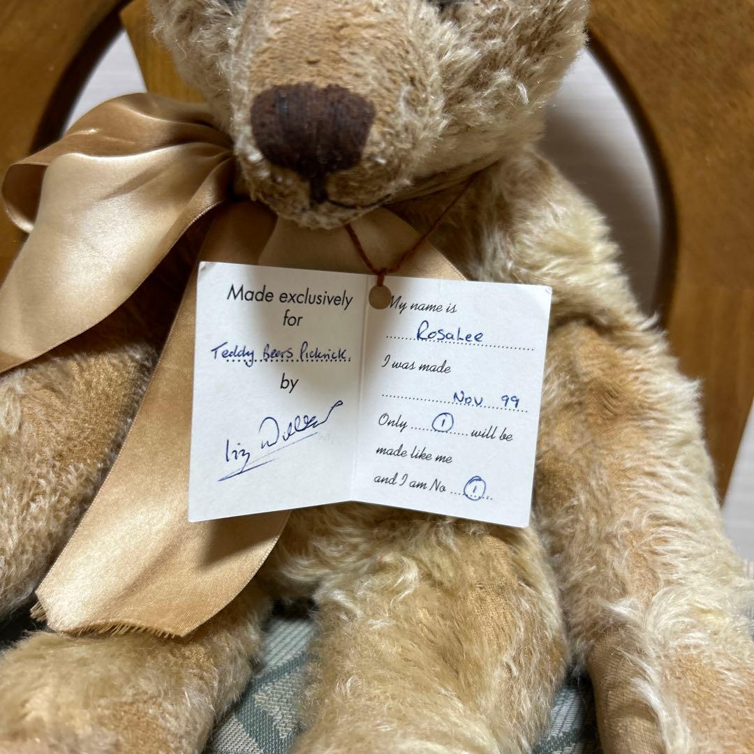 フォーゲットミーノットベア　リズさん アーティストベア海外作家　アンティークベア