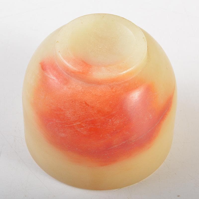 中国　玉石彫刻　酒盃　酒杯　合わせ箱　V　R7268