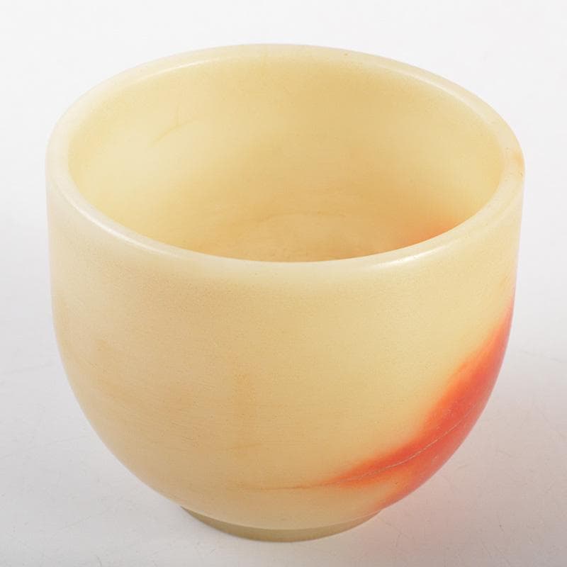 中国　玉石彫刻　酒盃　酒杯　合わせ箱　V　R7268