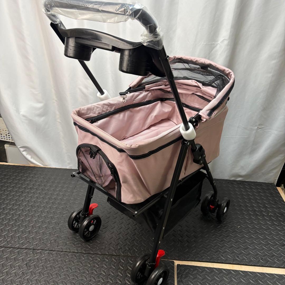 未使用　ペットカート　ピンク バギー　分離式　360度