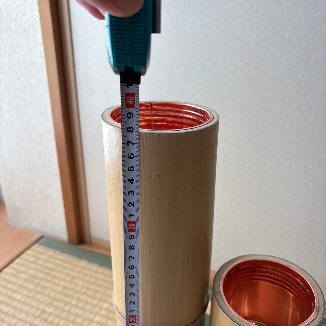 69 美品！短三管筒　3本セット　竹製　華道　生花　格花　花器　水仙