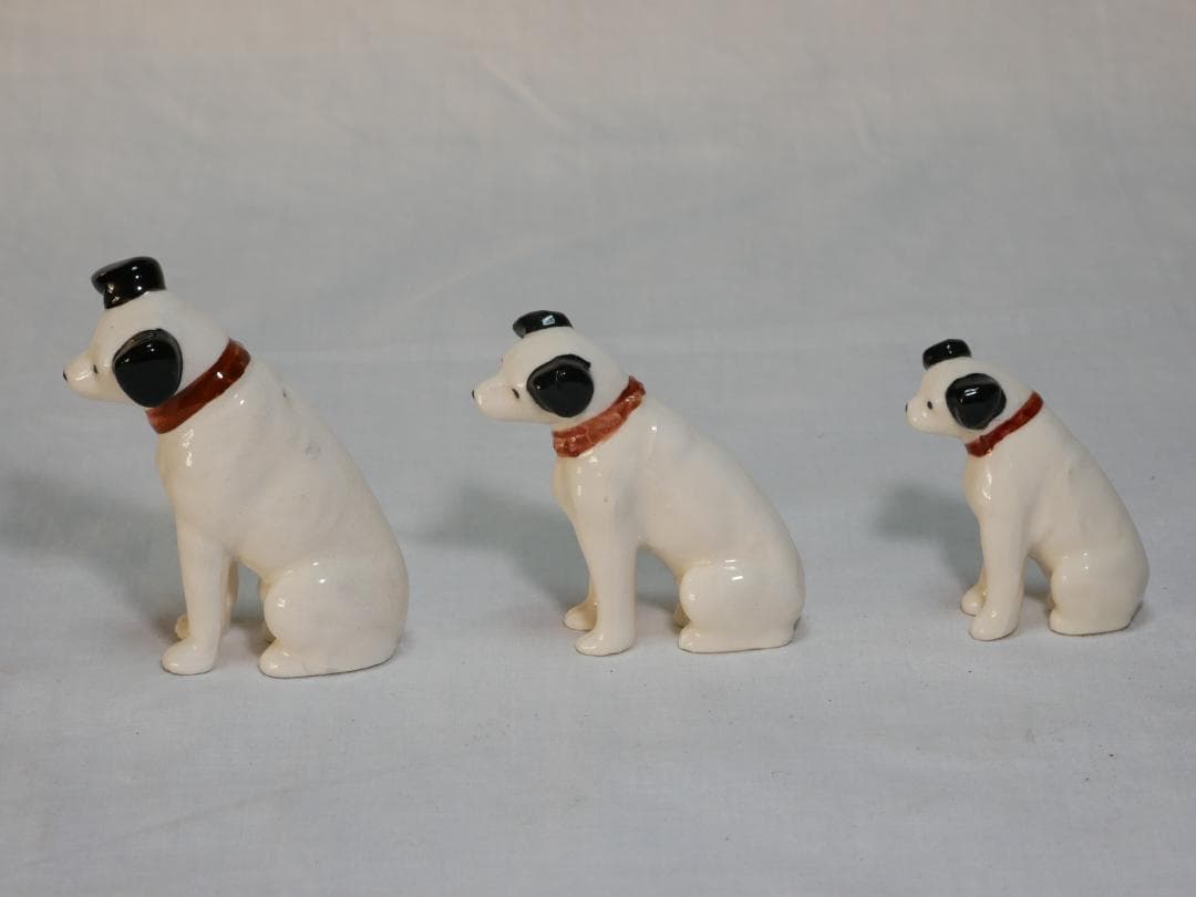 ビクター犬　ニッパー君　陶器置物　7匹　ビンテージ