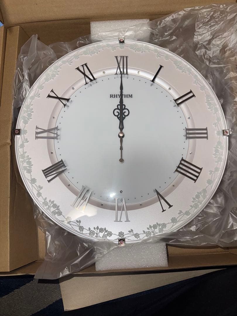 【新品未使用】RHYTHM 電波掛け時計 アラカルト538 8MY538SR13