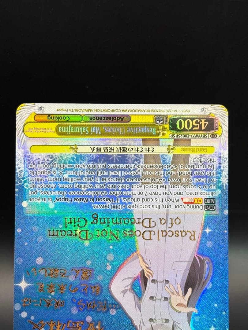 WSそれぞれの選択　桜島　麻衣　sp ゴールドサイン　英語　ヴァイス