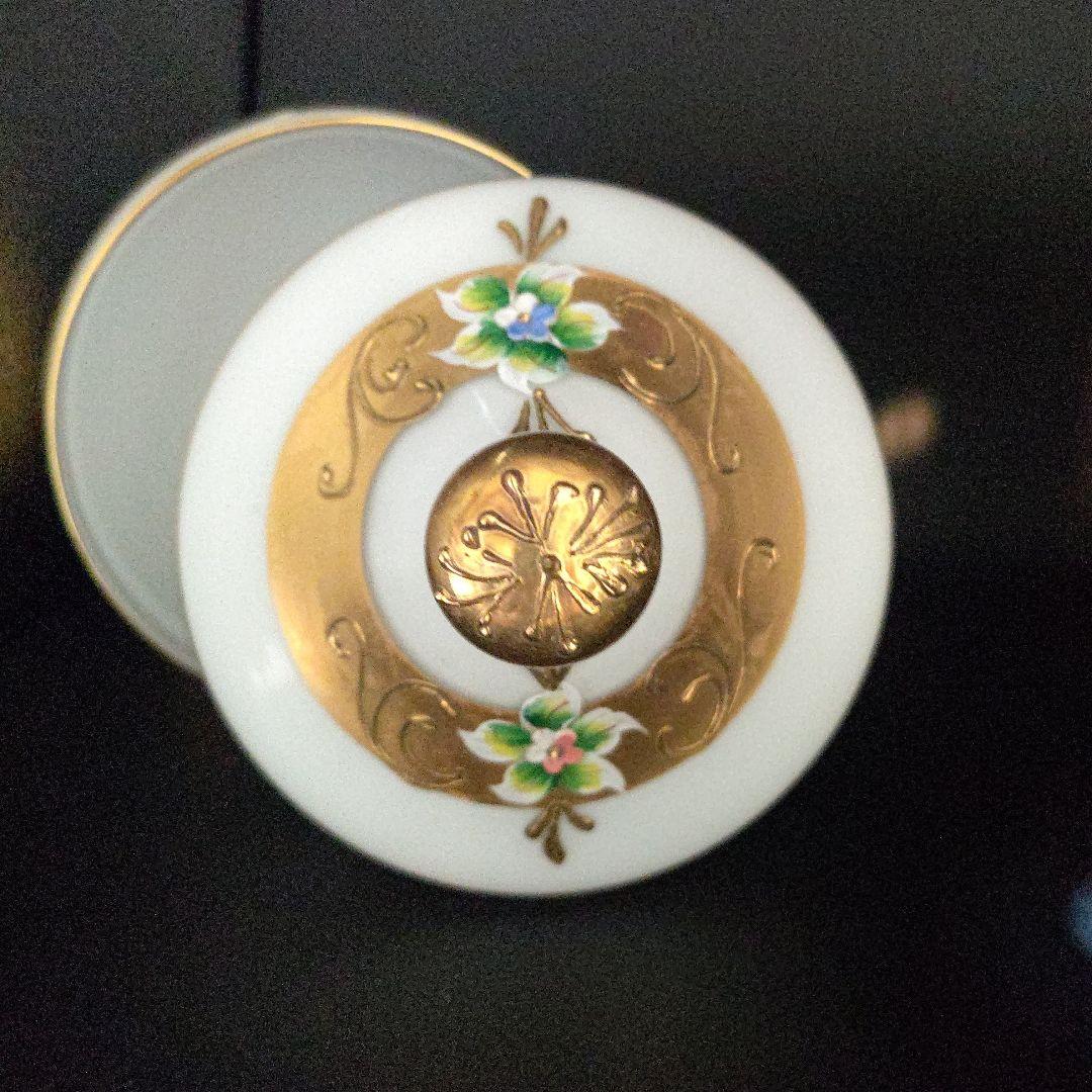 muranoヴェネチアンガラス18K装飾キャンディポット美品ハンドペイント