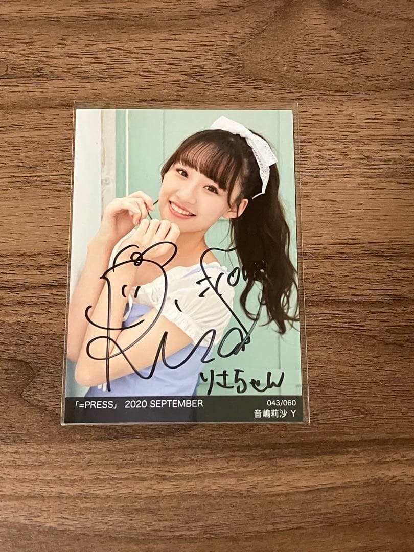 イコプレ 直筆 生写真 イコラブ 裏コメ　音嶋莉沙⑦