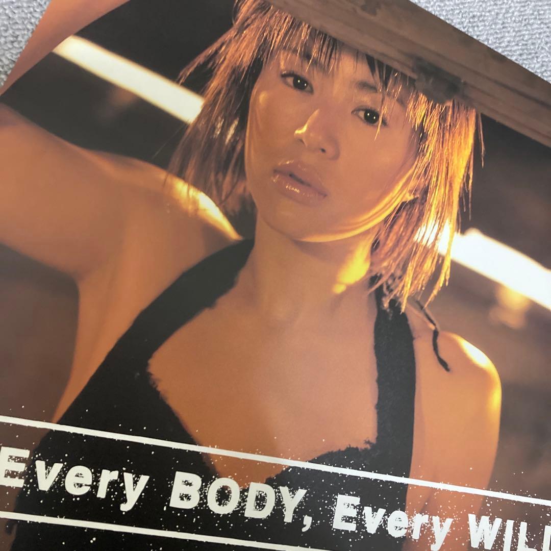 井川遥　BODY WILD FIT BOXER ポスター　美品　グンゼ 黒　２