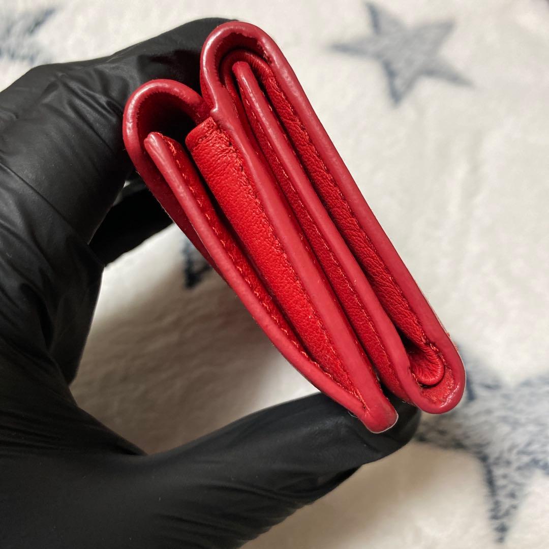 BALENCIAGA レッド 三つ折り財布