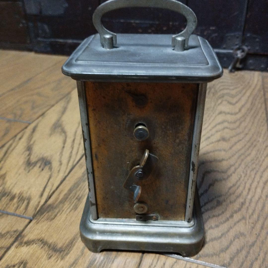 置時計　ゼンマイ式　七曜日指　アンテーク　レトロ　ジャンク品