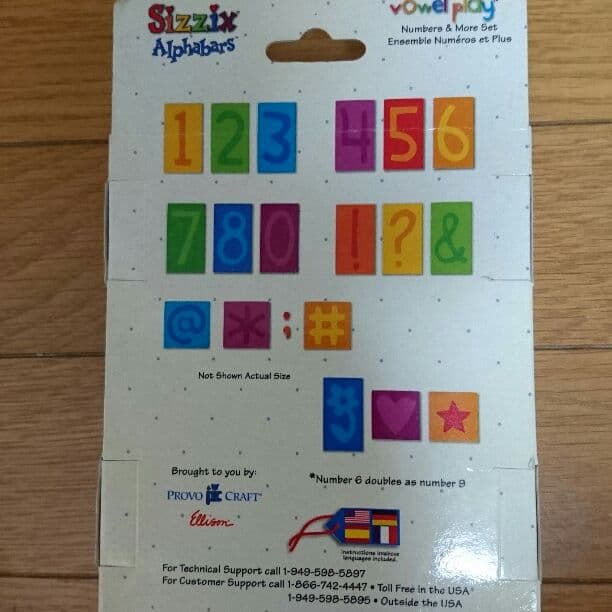 シジックスダイカット本体 数字・記号 レア 未開封(廃盤品・入手困難)