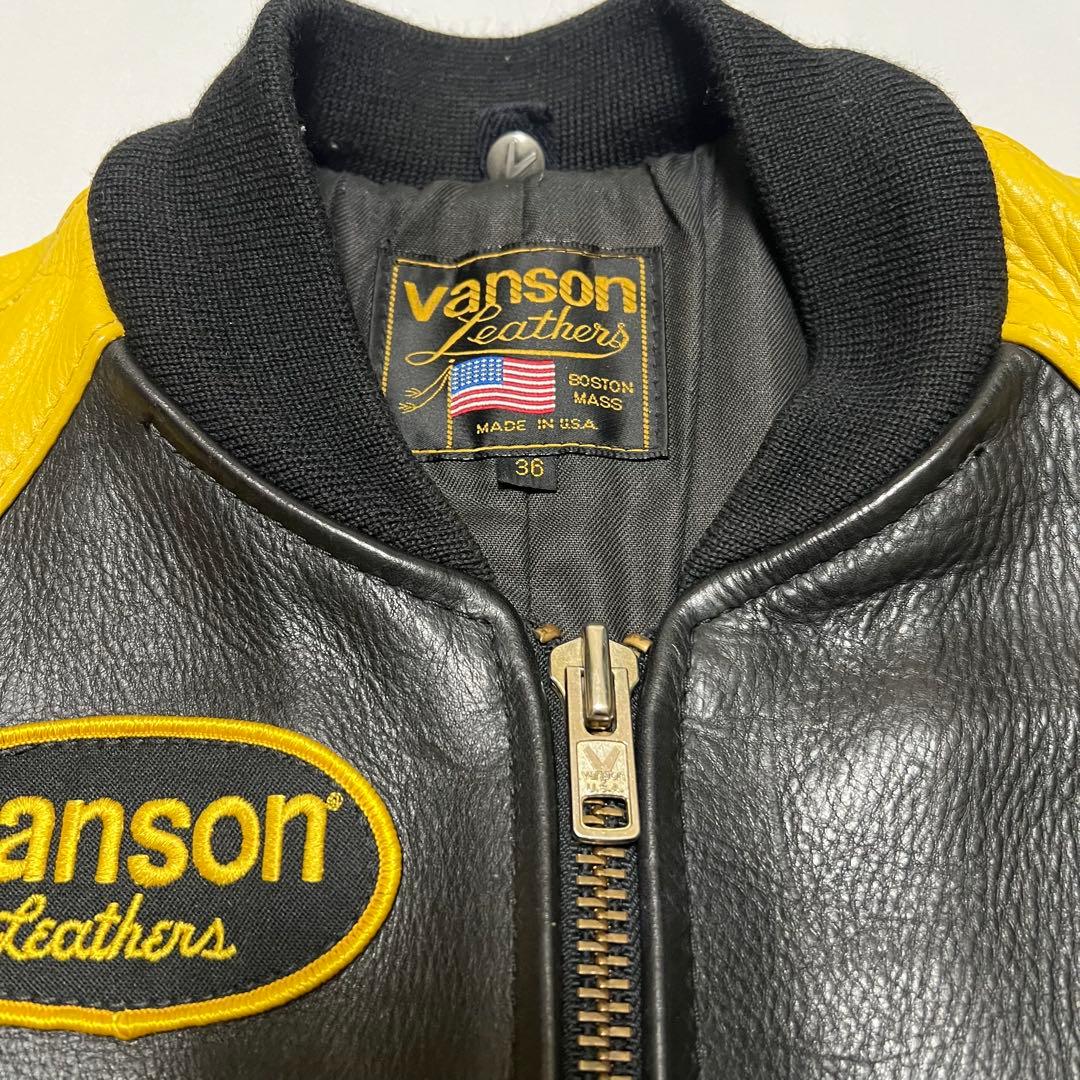 VANSON レザージャケット ツートーン USA製 TJV
