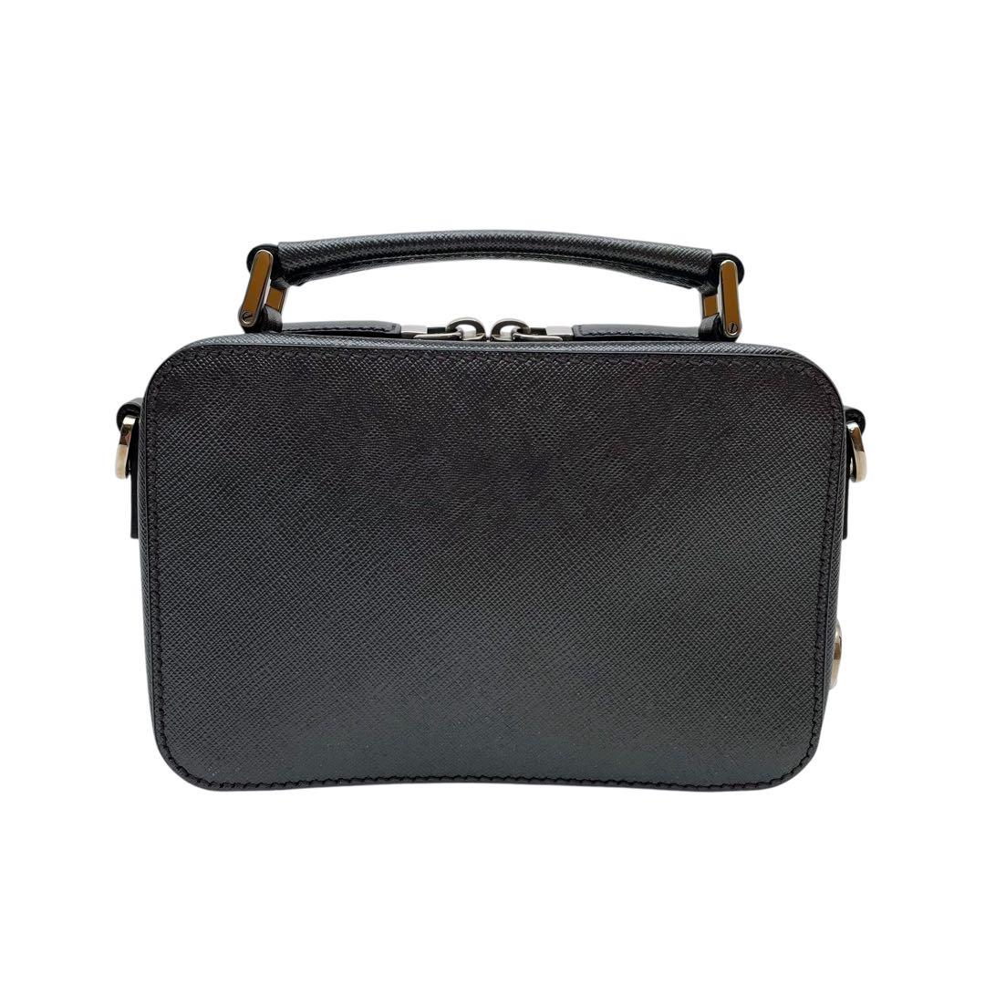 美品 プラダ サフィアーノ レザー 三角ロゴ ブリック ショルダー バッグ.