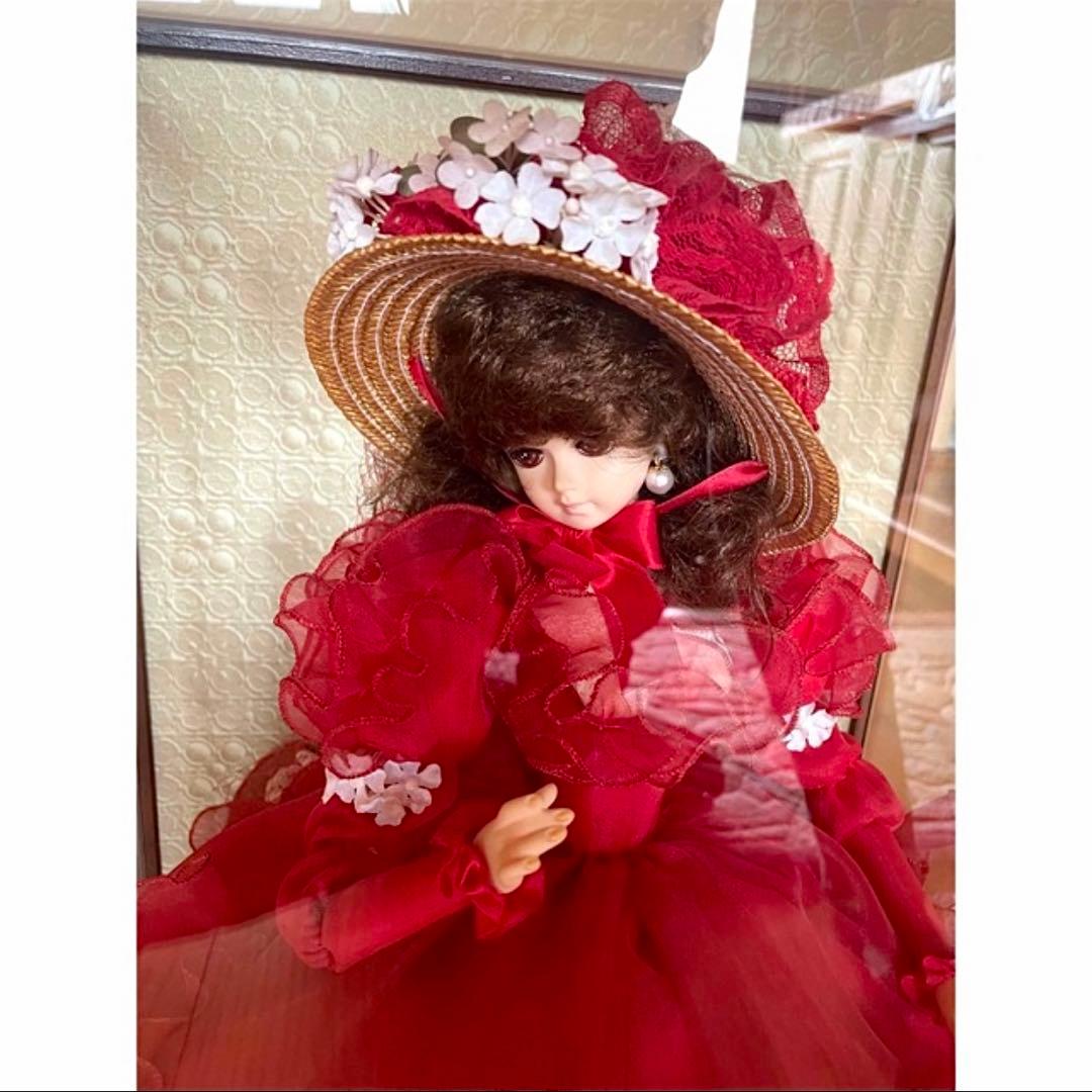 ●【美品】アンティークフランス人形 専用クリアケース付 ドール ドレス パール②