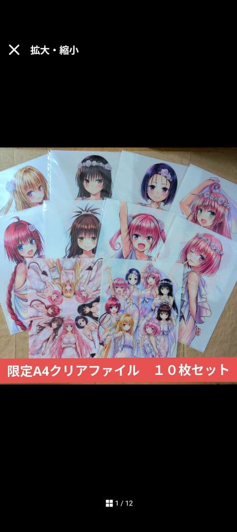 送料無料▶10枚セット原画展A4クリアファイルとらぶるToLOVEるダークネス⑸