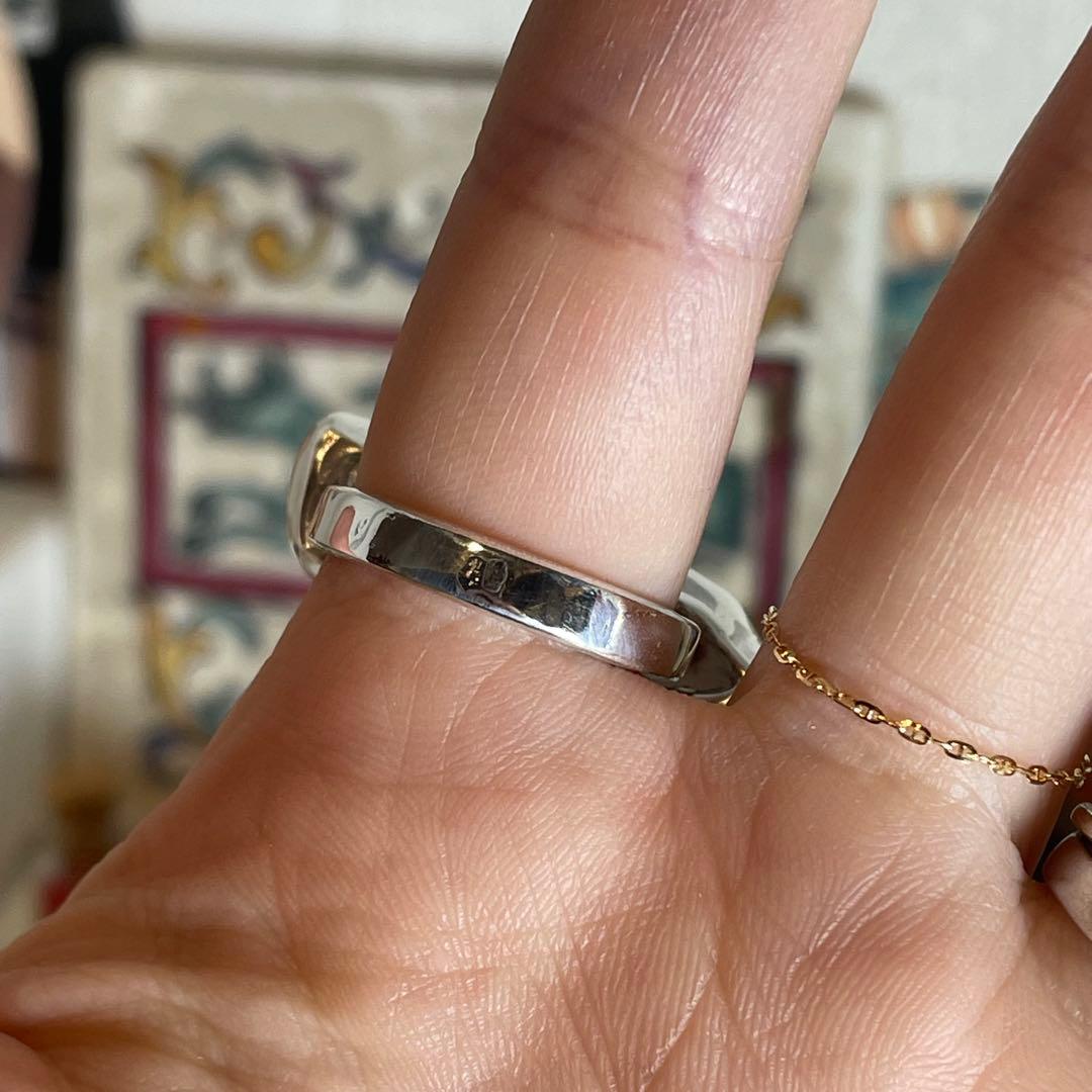 ハンドメイド　シルバー925 　シルバーリング オイルインクォーツ