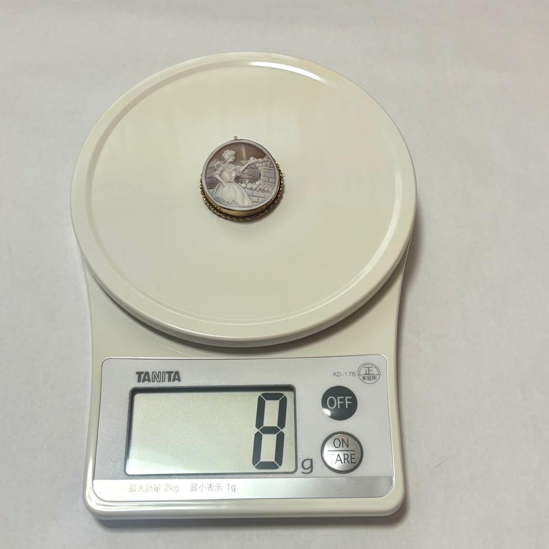 イタリア　カメオ　K12 ブローチ　ペンダントトップ　ネックレス