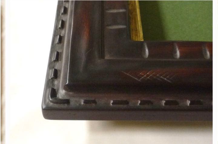 油彩額　油絵用額縁 囲炉裏マットなし F8 鉄黒