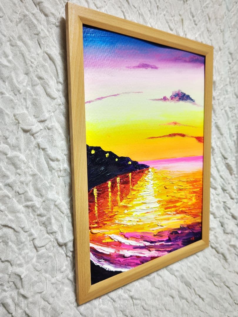 油絵 絵画 【宵の海】