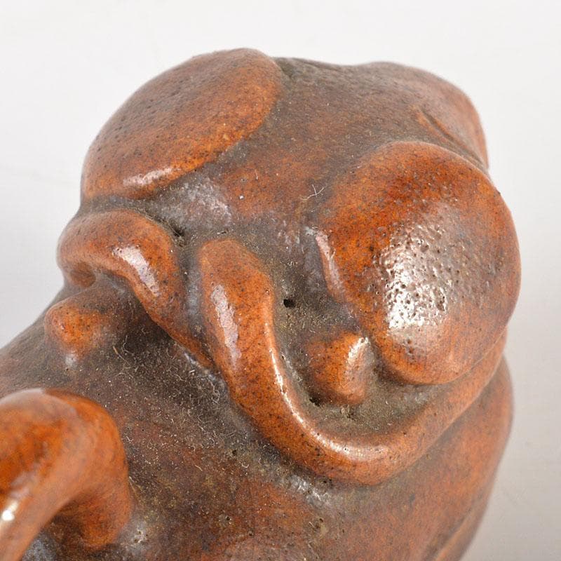 茶道具　大樋焼　九代　大樋長左衛門作　干支　戌　香合　共箱　C　6828