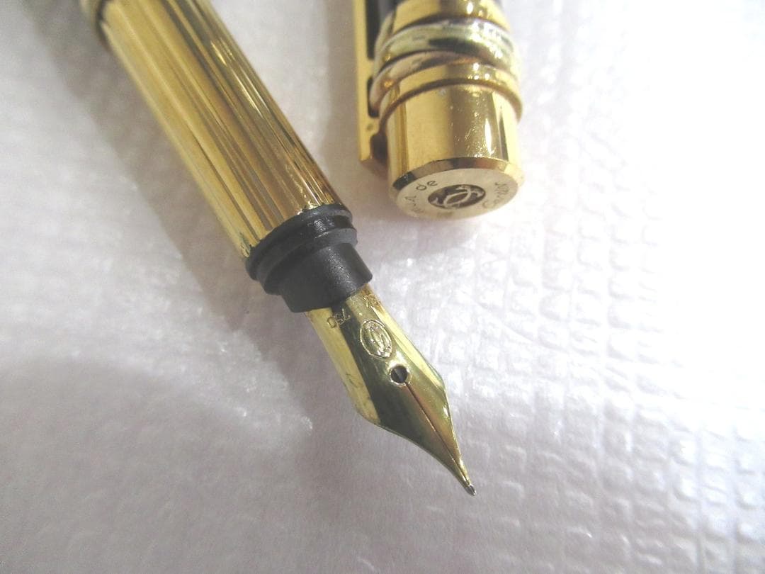 Cartier カルティエ トリニティ 万年筆 ブラック×ゴールド ヴィンテージ