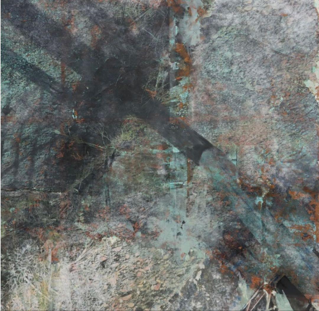 鈴木咲穂 紙 ミクストメディア 「overlap(fence)」 日本画