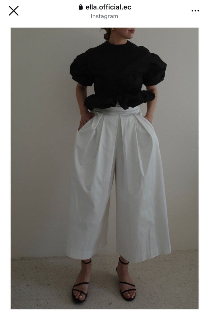 パンツ ella selectshop silky twill skirt pants