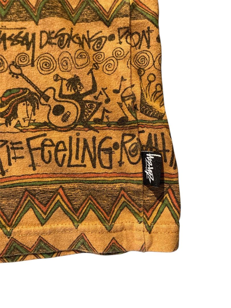 OLD STUSSY IRIE BAND 総柄タンクトップ　ラスタTOM TOM